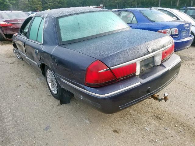 2MEFM74W6YX627576 - 2000 MERCURY GRAND MARQ BLUE photo 3