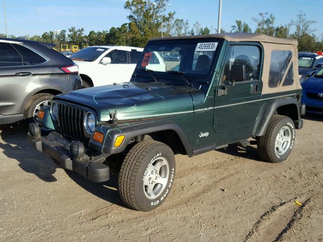 1J4FA29P4YP802230 - 2000 JEEP WRANGLER / GREEN photo 2