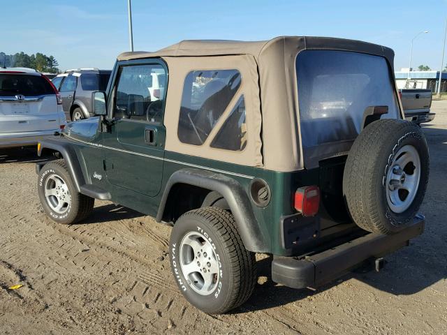 1J4FA29P4YP802230 - 2000 JEEP WRANGLER / GREEN photo 3