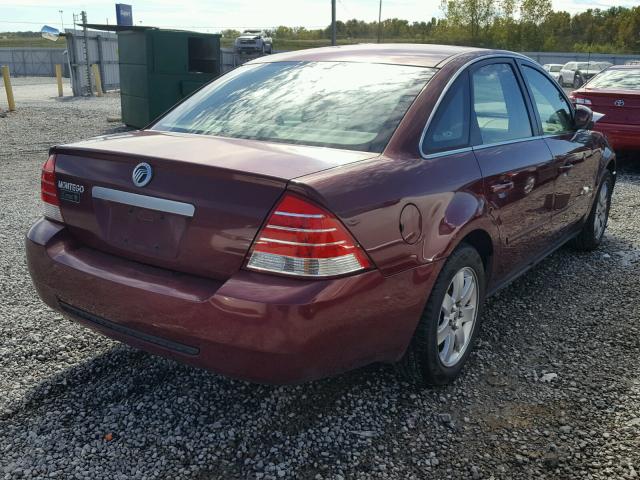 1MEFM40135G613256 - 2005 MERCURY MONTEGO LU RED photo 4