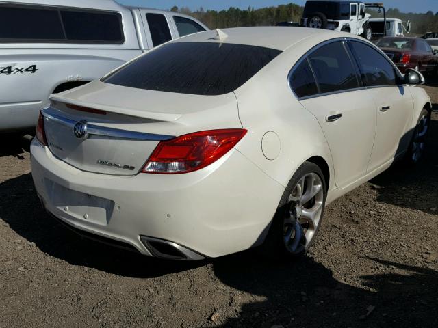 2G4GV5GV7D9168627 - 2013 BUICK REGAL GS WHITE photo 4