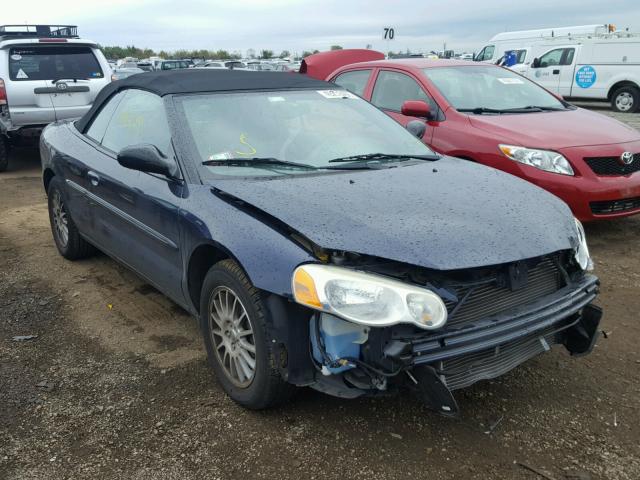 1C3EL55R84N335778 - 2004 CHRYSLER SEBRING LX BLUE photo 1