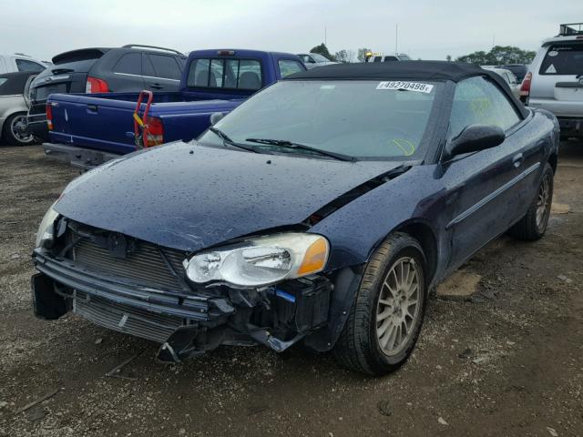 1C3EL55R84N335778 - 2004 CHRYSLER SEBRING LX BLUE photo 2