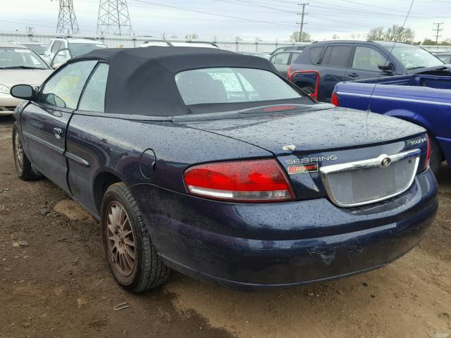 1C3EL55R84N335778 - 2004 CHRYSLER SEBRING LX BLUE photo 3