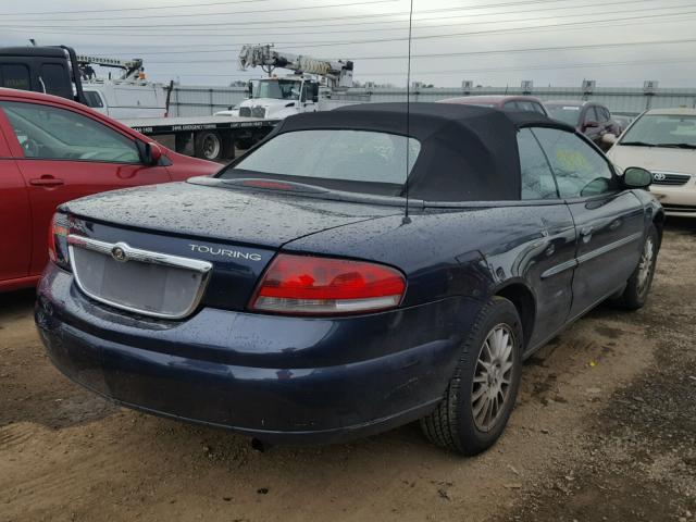 1C3EL55R84N335778 - 2004 CHRYSLER SEBRING LX BLUE photo 4