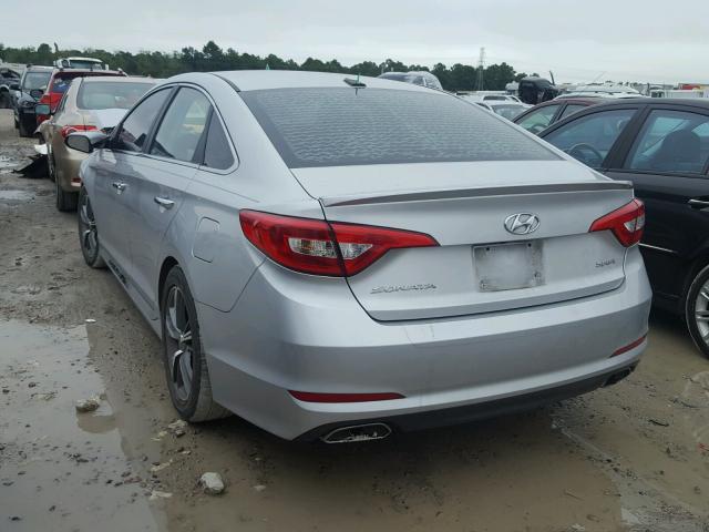 5NPE34AF5FH130939 - 2015 HYUNDAI SONATA SPO GRAY photo 3