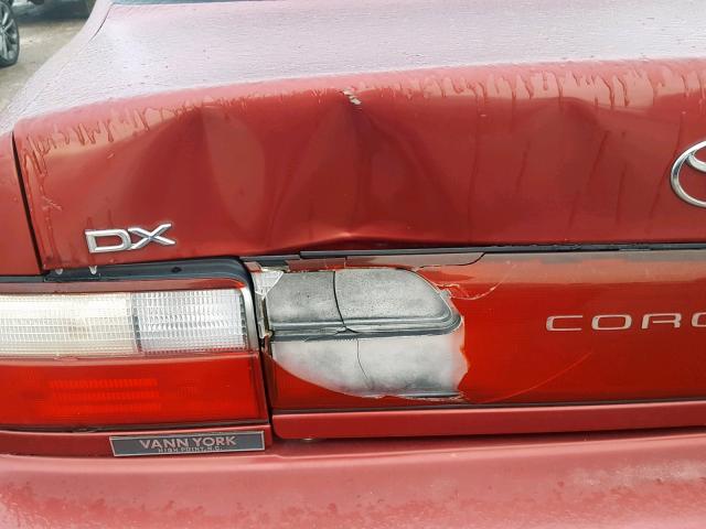 1NXBB02E3VZ626133 - 1997 TOYOTA COROLLA DX RED photo 9