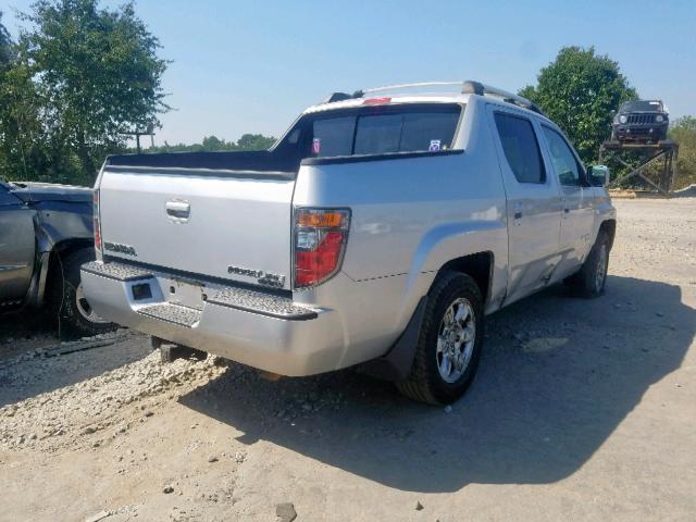 2HJYK16526H509531 - 2006 HONDA RIDGELINE SILVER photo 4