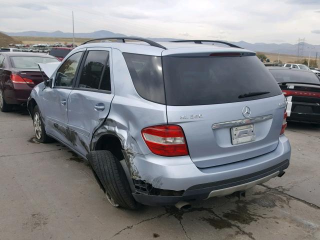 4JGBB86E76A120932 - 2006 MERCEDES-BENZ ML 350 BLUE photo 3