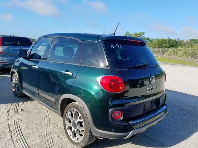 ZFBCFADH6EZ017652 - 2014 FIAT 500L TREKK GREEN photo 3