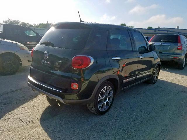 ZFBCFADH6EZ017652 - 2014 FIAT 500L TREKK GREEN photo 4