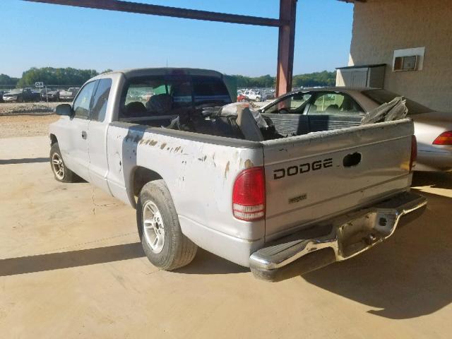 1B7GL22XXYS736844 - 2000 DODGE DAKOTA SILVER photo 3