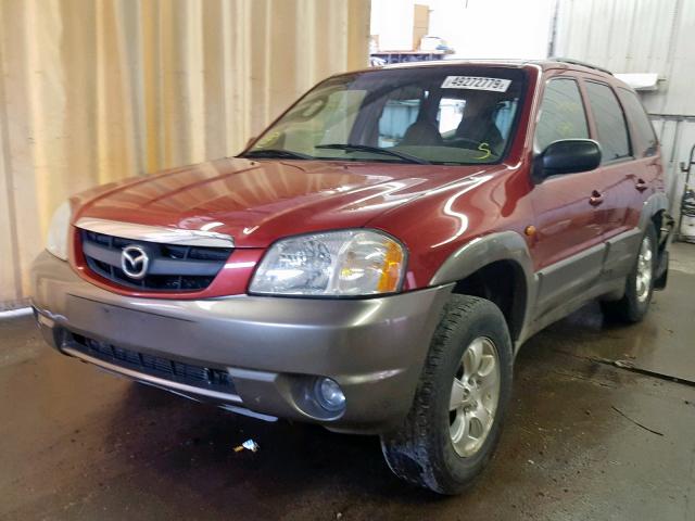 4F2CU08131KM63724 - 2001 MAZDA TRIBUTE LX RED photo 2