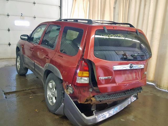 4F2CU08131KM63724 - 2001 MAZDA TRIBUTE LX RED photo 3