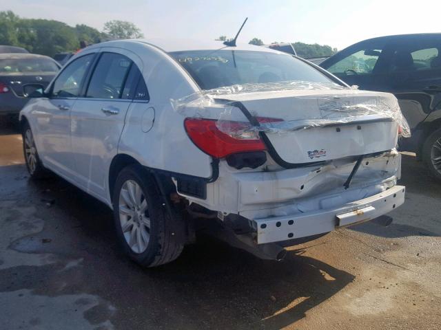 1C3CCBCG9DN629620 - 2013 CHRYSLER 200 LIMITE WHITE photo 3