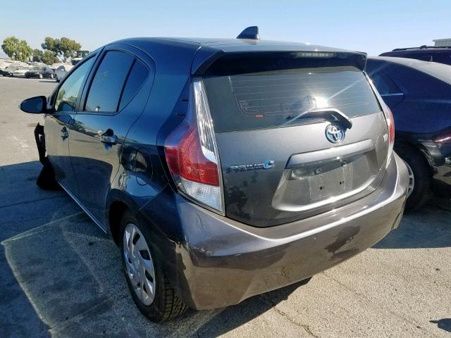 JTDKDTB33F1114678 - 2015 TOYOTA PRIUS C GRAY photo 3