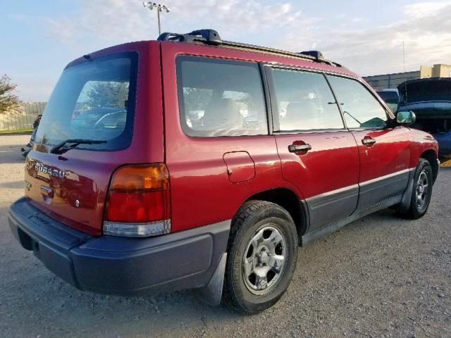 JF1SF635XWH774208 - 1998 SUBARU FORESTER L RED photo 4