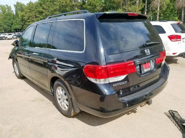 5FNRL38778B040770 - 2008 HONDA ODYSSEY EX BLACK photo 3