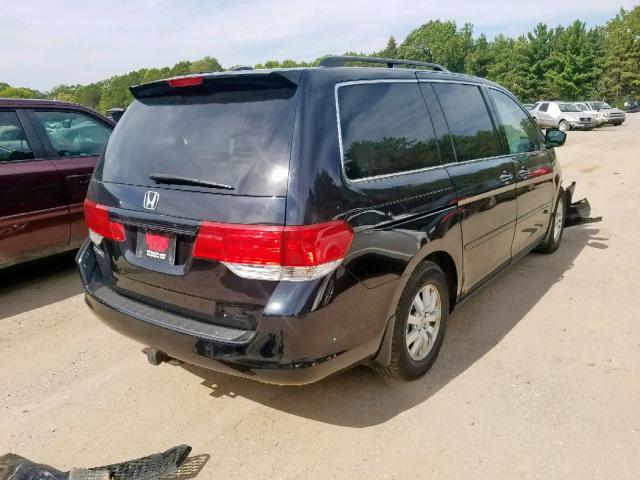 5FNRL38778B040770 - 2008 HONDA ODYSSEY EX BLACK photo 4