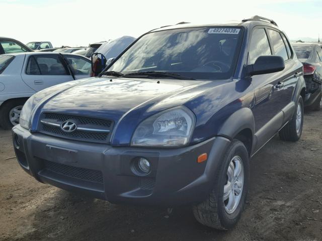 KM8JN72D78U773241 - 2008 HYUNDAI TUCSON SE BLUE photo 2