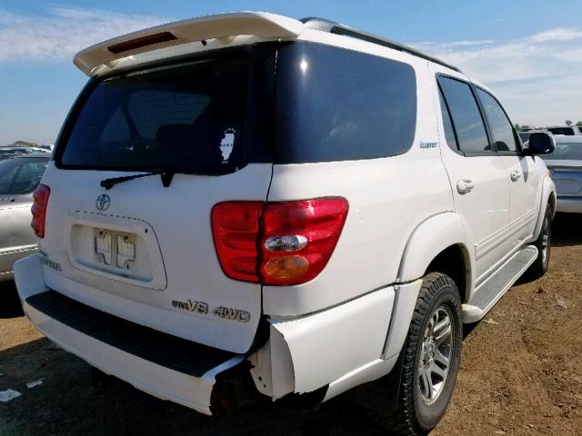 5TDBT48AX3S199063 - 2003 TOYOTA SEQUOIA LI WHITE photo 4