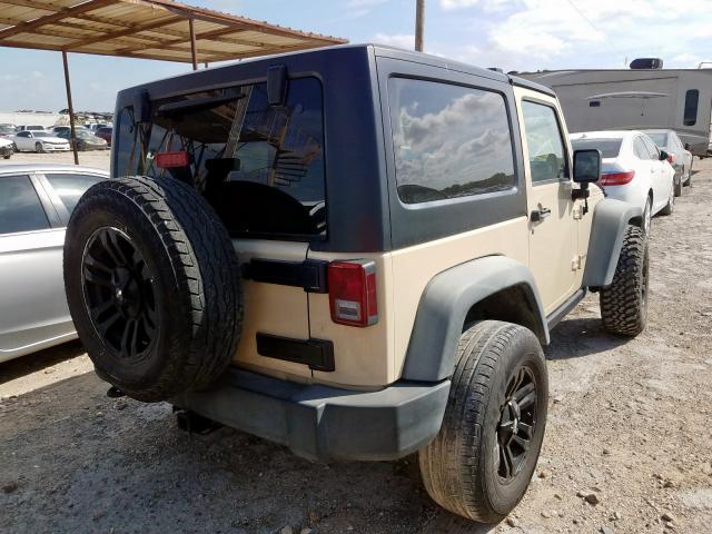 1C4BJWCG6CL105985 - 2012 JEEP WRANGLER R TAN photo 4