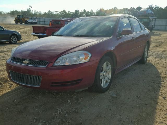 2G1WB5E36E1118367 - 2014 CHEVROLET IMPALA LIM BURGUNDY photo 2