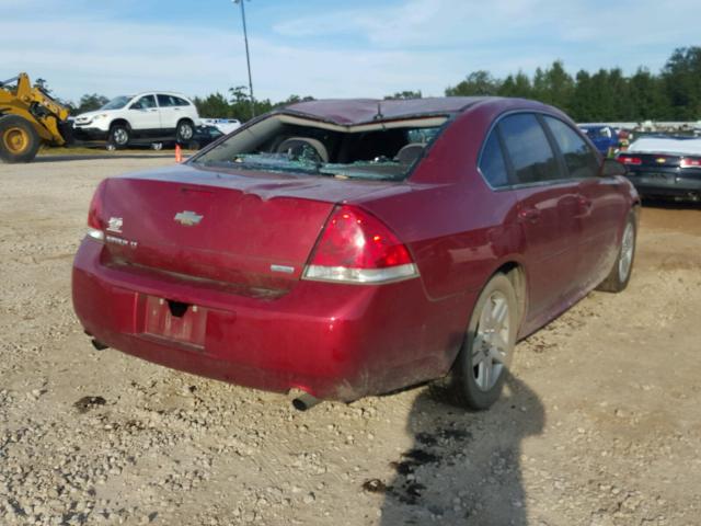 2G1WB5E36E1118367 - 2014 CHEVROLET IMPALA LIM BURGUNDY photo 4