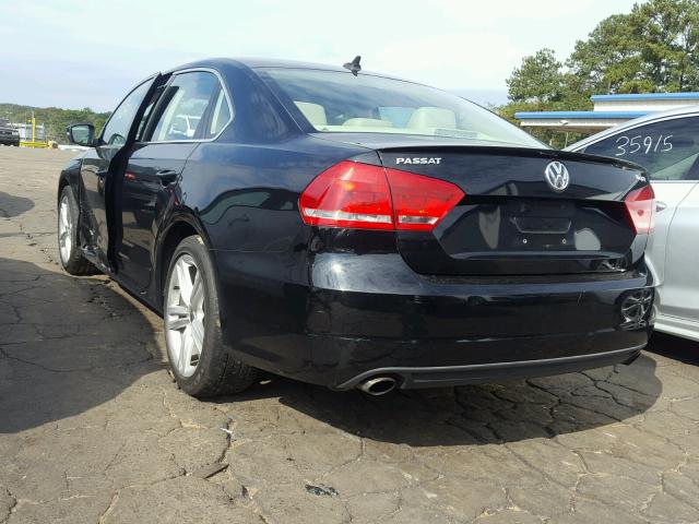 1VWBM7A37CC108775 - 2012 VOLKSWAGEN PASSAT SE BLACK photo 3