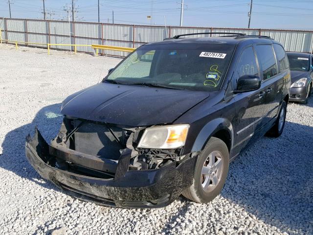 2D8HN54P28R112682 - 2008 DODGE GRAND CARA BLACK photo 2