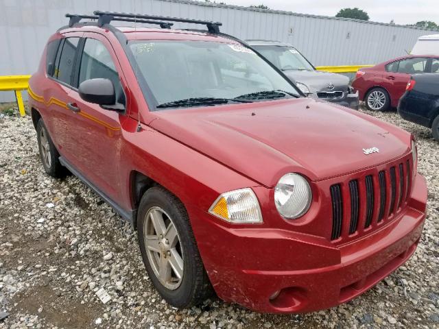 1J8FF47W67D352098 - 2007 JEEP COMPASS RED photo 1