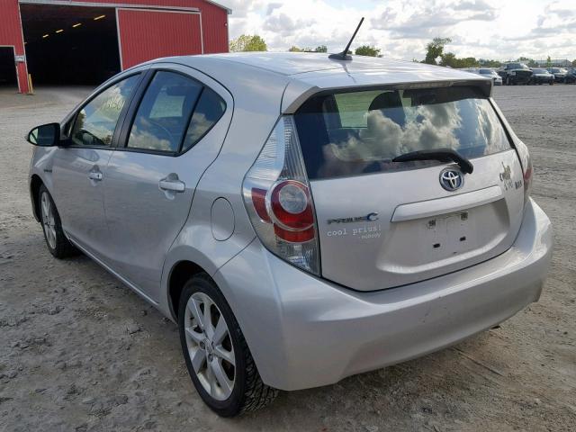 JTDKDTB38C1022171 - 2012 TOYOTA PRIUS C SILVER photo 3