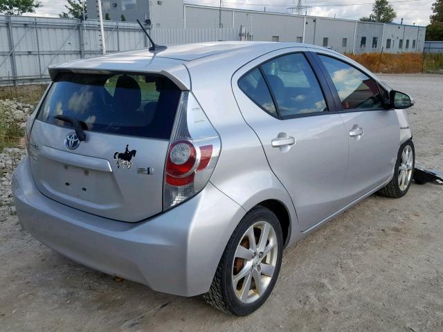 JTDKDTB38C1022171 - 2012 TOYOTA PRIUS C SILVER photo 4