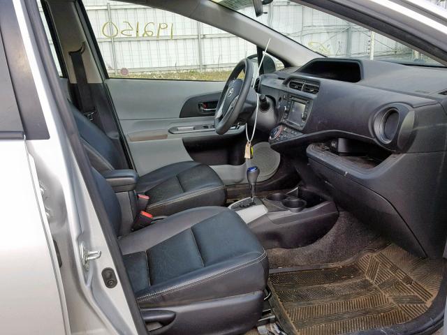 JTDKDTB38C1022171 - 2012 TOYOTA PRIUS C SILVER photo 5