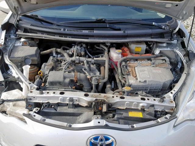 JTDKDTB38C1022171 - 2012 TOYOTA PRIUS C SILVER photo 7