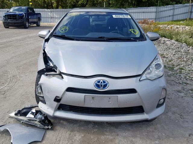 JTDKDTB38C1022171 - 2012 TOYOTA PRIUS C SILVER photo 9