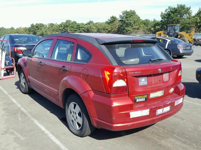 1B3HB28B38D630163 - 2008 DODGE CALIBER BURGUNDY photo 3