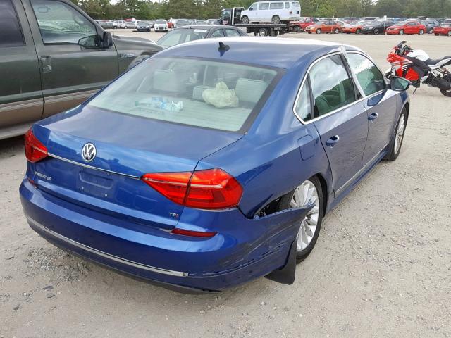 1VWBS7A33GC018275 - 2016 VOLKSWAGEN PASSAT SE BLUE photo 4