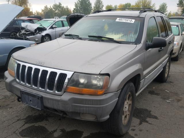 1J4GW58N6XC742724 - 1999 JEEP GRAND CHER TAN photo 2