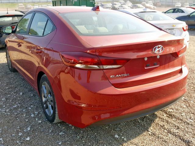 5NPD84LF5HH066432 - 2017 HYUNDAI ELANTRA SE RED photo 3