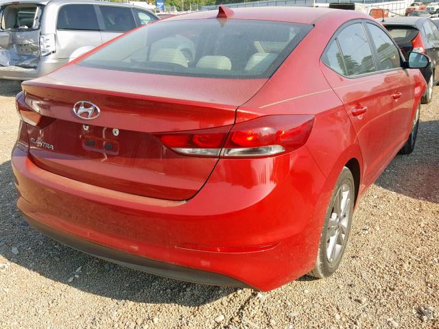 5NPD84LF5HH066432 - 2017 HYUNDAI ELANTRA SE RED photo 4