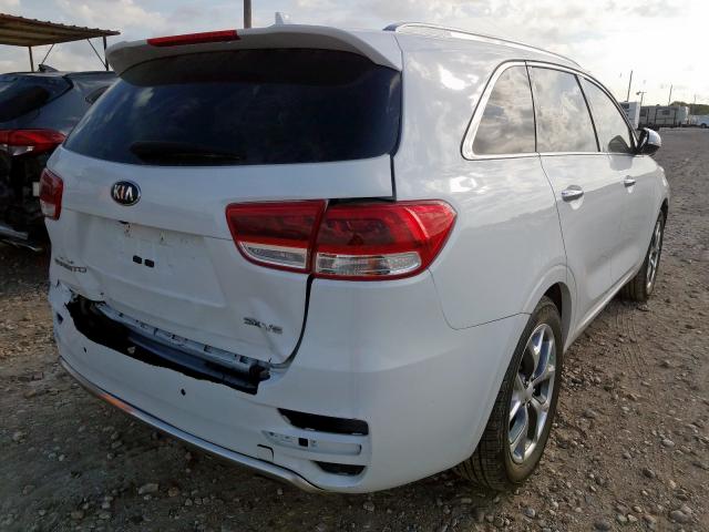 5XYPK4A53GG046503 - 2016 KIA SORENTO SX WHITE photo 4