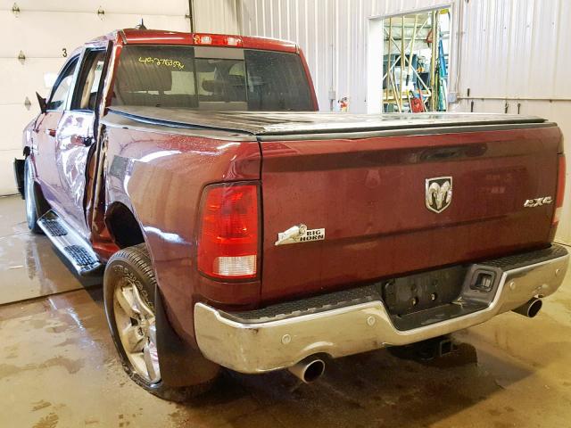 1C6RR7GT5GS223078 - 2016 RAM 1500 SLT MAROON photo 3