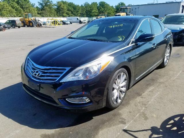 KMHFH4JG1CA157262 - 2012 HYUNDAI AZERA GLS BLACK photo 2