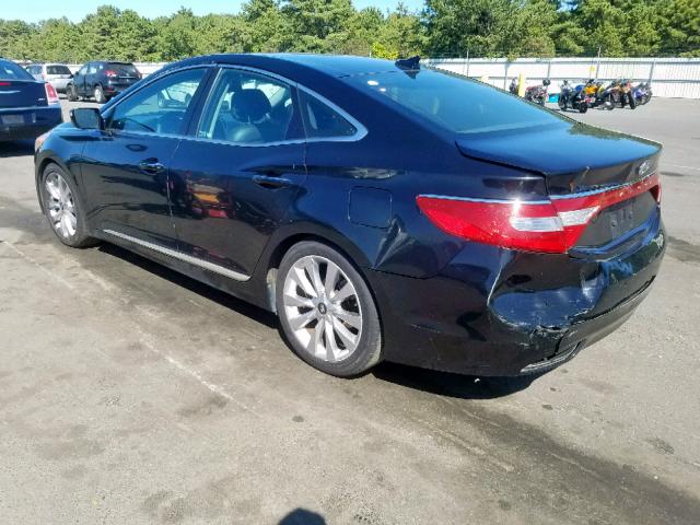 KMHFH4JG1CA157262 - 2012 HYUNDAI AZERA GLS BLACK photo 3