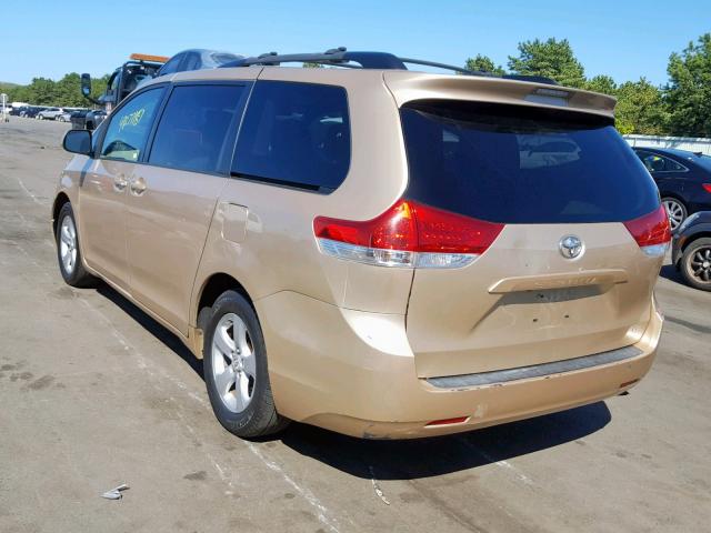 5TDKK3DC1BS062953 - 2011 TOYOTA SIENNA LE TAN photo 3