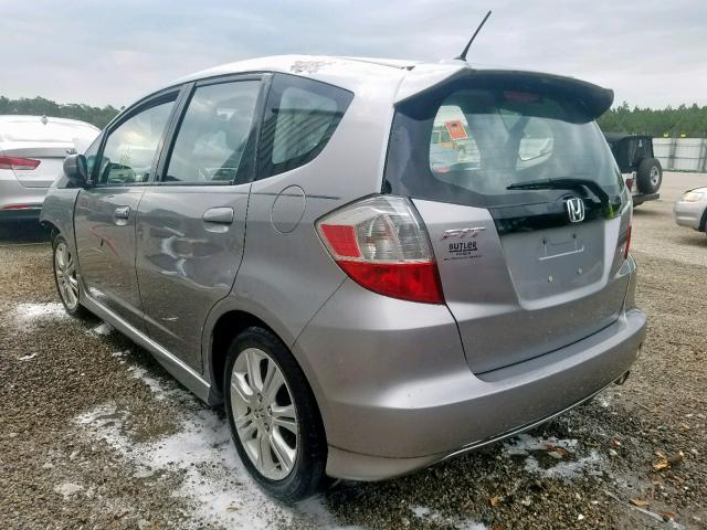 JHMGE8H48AC035955 - 2010 HONDA FIT SPORT SILVER photo 3