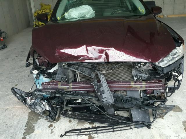 3FA6P0G71DR168475 - 2013 FORD FUSION S MAROON photo 9