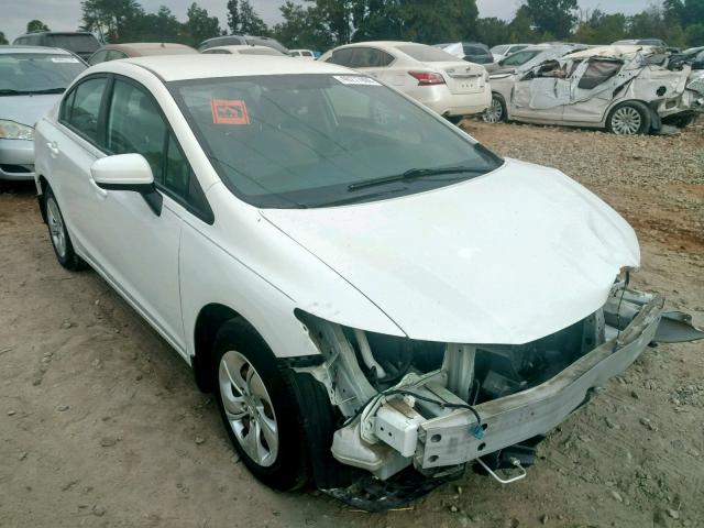 2HGFB2F51EH530338 - 2014 HONDA CIVIC LX WHITE photo 1