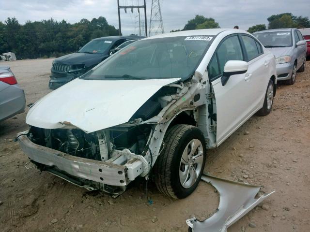 2HGFB2F51EH530338 - 2014 HONDA CIVIC LX WHITE photo 2